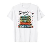 Semplicemente Una Ragazza Che AMA i Libri Illustrazione Maglietta