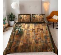 SempliceNaturale, La Texture Dell'unione Del Bambù Copripiumino Singolo 135X200(2 Federa 50x80) Natura Set Copripiumino 3D Microfibra Ultra Angoli FissiCerniera Morbido LeggeroFacile da Lavare