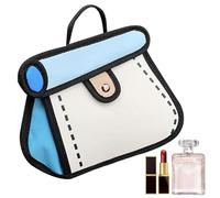Semplici borse da donna | Borsa a tracolla alla moda con disegno - Borsa a tracolla, mostra stile con la borsa a tracolla in dotazione, appuntamenti, feste e uso quotidiano, Blu, descrizione