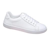Semplici centinaia di sneaker, versatili, piatte, per il tempo libero, da uomo, in morbida suola antiscivolo, in gomma, eleganti, scarpe da corsa, scarpe da corsa piatte, bianco, 43 EU
