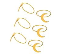 Semplici Crescents Designs Anelli portatovaglioli in lega Decorazioni da tavolo per cucine moderne Facile da pulire Accessori per stoviglie per festival