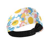 Semplici fiori bianchi raffreddamento assorbimento del sudore fascia elastica sudato bande per ciclismo lavaggio viso Pallavolo Pallavolo Pallavolo
