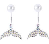 Semplici Orecchini di Perle Pendenti tempestati di Diamanti pieni di Vita bassaDurability