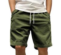 Semplici pantaloncini in velluto a coste da uomo pantaloni corti casual regolari pantaloncini da trekking pantaloncini tinta unita pantaloncini da jogging corti con coulisse sport all'aperto mezzi