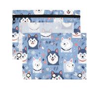 Semplici tasche per raccoglitori blu con finestra trasparente grande astuccio trasparente con finestra trasparente e tasche con occhielli 3 fori perforati per forniture per ufficio, multicolore, 2