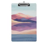 Semplici tavolette portablocco con disegno del deserto, formato A4, formato A4, con clip a basso profilo, in acrilico leggero, portablocco decorativo per infermiere, lavoro, ufficio, 31 x 21 cm