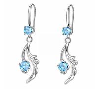 Semplici zirconi gocce d'acqua lucido moda orecchini donna signora rame set zircone Fishtail orecchini matrimonio due orecchini piercing set, Misura unica, Rame, Nessuna pietra preziosa