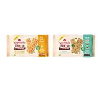 Semplicissimi Doria Crackers Zucca e Rosmarino e Semi di Miglio Bianco - 280g & Semplicissimi Crackers Spinaci e Semi di Teff Tostati - 280g