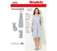 Semplicità 1800 Abiti Modello Cucito Per Donne Taglie 10-18 E 20W-28W