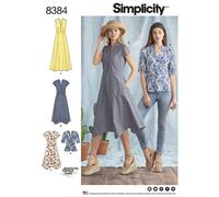 Semplicità 8384 Abito E Top Modello Da Cucire Taglie 6-14 E 16-24 Abilità: AVE