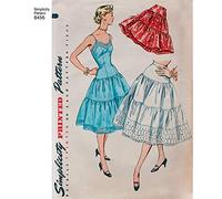 semplicità 8456 Modello 8456 da Donna Vintage Sottoveste e Slip, Carta, Bianco, R5 (14 - 16 - 18 - 20 - 22)