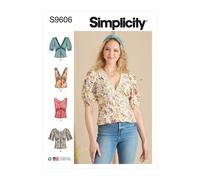 Semplicità 9606 Blusa E Top Da Donna Modello Di Cucito Taglie 6-14 E 16-24
