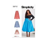 Semplicità 9712 Gonne Lunghe Da Donna Modello Di Cucito Taglie 20W-28W E 30W-38W