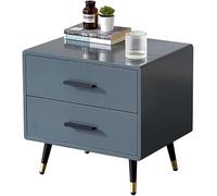 Semplicità moderna in legno massello 2 cassetti Decorazione comodino Con gambe in metallo Non c'è bisogno di installare 40/45/50 cm