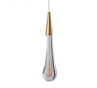 semplicità Moderna Lacrime Cristalli Lampada a Sospensione a Strappo Lampadari Art Déco per Interni LED 3W Vetro Trasparente Lampada a Sospensione Illuminazione a soffitto a Filo Lampadario per