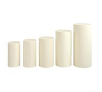 Semplifica la configurazione del tuo evento con questo set flessibile di cinque coperture per basi cilindriche (beige)