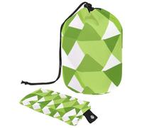 Semplifica la tua routine di bellezza con la nostra grande borsa per il trucco, perfetta per viaggi e articoli da toeletta a casa, triangolo verde geometrico, Multicolore,