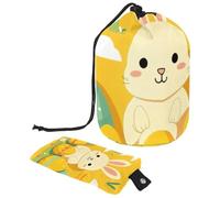 Semplifica la tua routine di viaggio con questa borsa per il trucco pieghevole, grande capacità e facile da pulire!, uovo di Pasqua giallo, Multicolore, 9.9x6.9in/25.2x17.6cm;6x3.5in/15.2x8.8cm