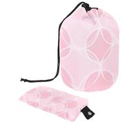 Semplifica la tua routine di viaggio con questa borsa per il trucco pieghevole, grande capacità e facile da pulire!, geometrico circolare rosa, Multicolore, 9.9x6.9in/25.2x17.6cm;6x3.5in/15.2x8.8cm