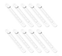Semplifica la tua vita con questa confezione da dieci fascette in silicone per tutti i tuoi fili (bianco)