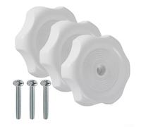 Semplifica le riparazioni del camper, confezione da tre manopole di ricambio per finestre e prese d'aria da 2,5 cm (bianco)