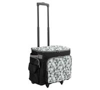 SEMPLIX Trolley per macchina da cucire, 50 x 43 x 32 cm, per tutte le comuni macchine da cucire domestiche, per un trasporto comodo e una conservazione sicura, Pietra/Grigio, moderno