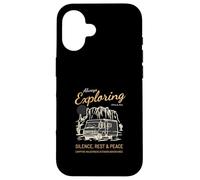 Sempre esplorare il silenzio Riposo Pace (Camper Nature Graphic) Custodia per iPhone 16
