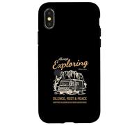 Sempre esplorare il silenzio Riposo Pace (Camper Nature Graphic) Custodia per iPhone X/XS
