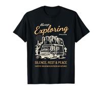 Sempre Esplorare Il Silenzio Riposo Pace (Camper Nature Graphic) Maglietta