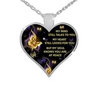 Sempre Mind You Regalo Collana commemorativa Cuore di Mia Mamma Giorno Caldo per Parlare Gioielli Collane e Ciondoli Custodia Organizzatore Gioielli, Rame, Nessuna pietra preziosa
