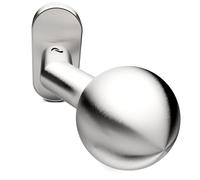 Sempro 1 pomello fisso su rosetta ovale 70x32mm, pomello in acciaio inossidabile per cancelli da giardino, distanza flessibile tra le viti da 45 a 50mm