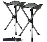 Semptec Urban Survival Technology Sgabello Pieghevole: Set da 2 Sgabello da Campeggio, con Borsa da Trasporto e Cinghia, Altezza Seduta di 43 cm (Pouf Seduta, a 3 Gambe, Canna Pesca)