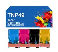 SEMTGJ Cartucce toner ad alta resa TNP49 compatibili per Konica Minolta TNP49 sostitutive per stampanti Konica Minolta Bizhub C3351 C3851, stampa nitida,TNP49-4 Color