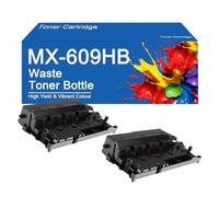 SEMTGJ Contenitore toner di scarto MX-609HB compatibile ad alta capacità per stampante Sharp MX-M2630 MX-M2651 MX-M3050 M3051 M3070,MX609HB-2Set