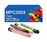 SEMTGJ MPC3503 4 cartucce di toner a colori compatibili per MP C3503C BK/C/M/Y sostitutive per Ricoh MP C3003SP C3503SP C3004sp C3004exsp C3504SP C3504exsp, alta resa,MPC3503-4 Color