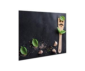 SemUp 10834 - Paraspruzzi in vetro temperato per cucina, 60 x 52 cm