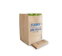 Semy AG-791 Sacchetti di Carta Biologica, Capacita 10 L, Marrone, 300 Pezzi