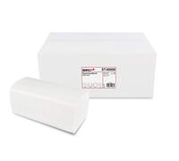 Semy - Asciugamani di carta a doppio strato, piegati a ZZ/V, 25 x 32 cm, colore: bianco, confezione da 4800