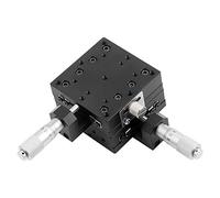 SEMY60AC Micrometro Tavolo scorrevole manuale Piattaforma di rifilatura Tavolino lineare a rulli incrociati Tavolo scorrevole per tavolino lineare XY 60x60x40mm per attrezzature