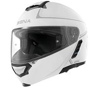 Sena Impulse casco modulare con tecnologia Bluetooth e Sound by Harman Kardon. Con doppia visiera e Mesh Intercom / MP3 / Comandi vocali (Bianco, S)