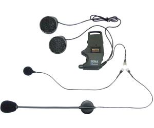 Sena SMH10 Clamp kit for Jet/ Flip up helmets, sistema di comuni male Nero