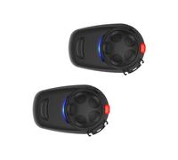 Sena SMH5 Auricolare e Interfono Bluetooth per Scooter e Motocicli, Nero, Confezione Doppia