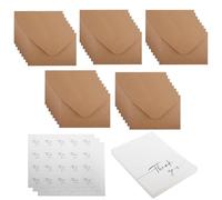 SenaiMy Regali di Ringraziamento, Set di 40 Biglietti di Ringraziamento Pieghevoli in Carta Kraft con Buste e Adesivi, 16 X 11 cm, per Donne, Uomini, Famiglia, Amici e Colleghi