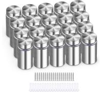 Senbaler 20 Distanziali per Targhe,Distanziatori Vetro Plexiglas in Acciaio I