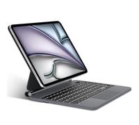 SENBIRCH Magic Keyboard con custodia per iPad Air 11" (M2 2024) - Tastiera tedesca QWERTZ layout retroilluminata multi-trackpad per iPad Pro 11 pollici 4/3/2/1, nero