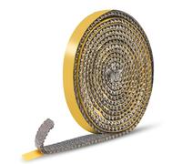Senbos Guarnizione Stufa Legna, Fibra di vetro, Resistente Calore Fino a 550°C, Autoadesivo Guarnizione per Camino, Canna Fumaria, Porta del Camino, Affumicatore, Forno (3mm × 10mm × 2m)