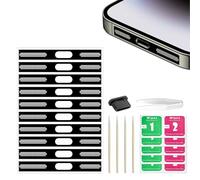 Senbos Kit di 21 Adesivi Antipolvere per iPhone 15 Pro Max - Aggiornamenti per Altoparlanti, Copertura Adesiva con Spina USB C e Pinzette