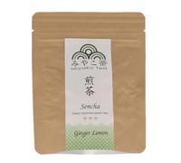 Sencha Ginger Lemon | Tè Verde con Zenzero e Limone, 50 g | Giappone | Gusto Agrumato e Speziato | Fresco e Aromatico | 25 infusioni | Dhyāna® - Natural Leaf Tea