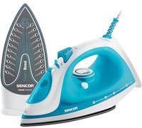 Sencor Ferro da Stiro 2200W, Piastra in Ceramica, Controllo della Temperatura, Vapore Verticale, Funzione Boost, Antigoccia, Serbatoio Trasparente, Cavo Girevole 360°, Sistema Autopulente, azzurro