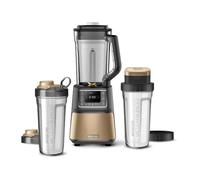 Sencor frullatore SBU787 tritatutto da cucina elettrico, tritaghiaccio con 8 lame in acciaio inox, 7 programmi preimpostati, capienza di 1,5L e bicchiere per frullati sottovuoto da 0,7L(Champagne)
